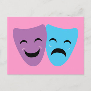 Drama maskers briefkaart