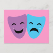 Drama maskers briefkaart (Voorkant)