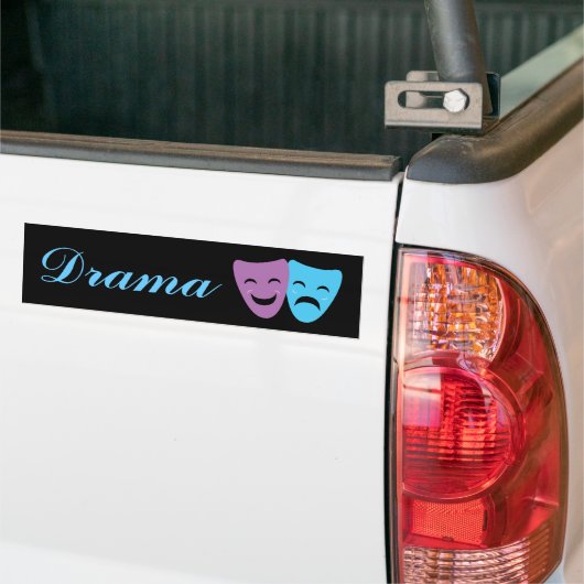 Drama maskers bumpersticker (Op Truck)