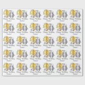 Drama maskers comedy en tragedie cadeaupapier (Vlak)