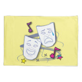 Drama maskers comedy en tragedie kussensloop (Achterkant)
