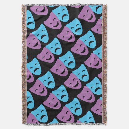 Drama maskers deken (Voorkant Verticaal)