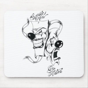 Drama-maskers die nu opstijgen, blijven later bran muismat