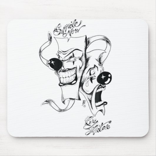 Drama-maskers die nu opstijgen, blijven later bran muismat (Voorkant)