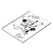 Drama-maskers die nu opstijgen, blijven later bran notitieboek (Linkerzijde)