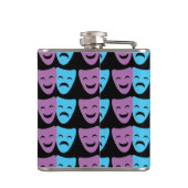 Drama maskers heupfles (Achterkant)