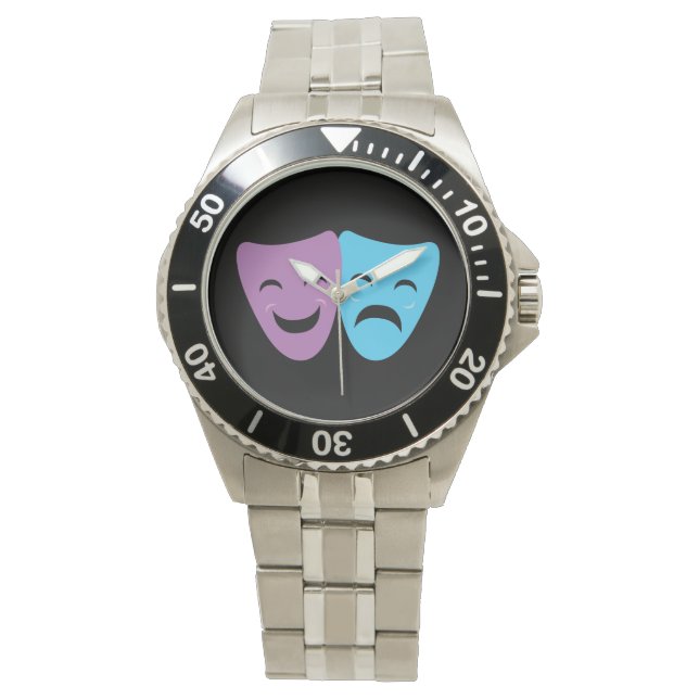 Drama maskers horloge (Voorkant)