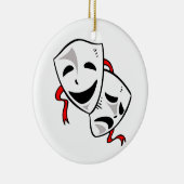 Drama maskers keramisch ornament (Rechts)