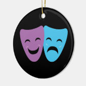 Drama maskers keramisch ornament (Links)