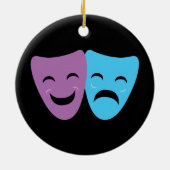 Drama maskers keramisch ornament (Achterkant)