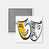 Drama maskers koopwaar magneet (Voorkant / Achterkant)