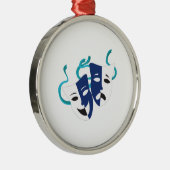 Drama maskers metalen ornament (Rechts)