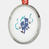 Drama maskers metalen ornament (Links)
