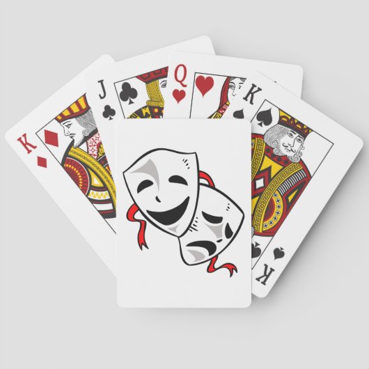 Drama maskers pokerkaarten (Achterkant)