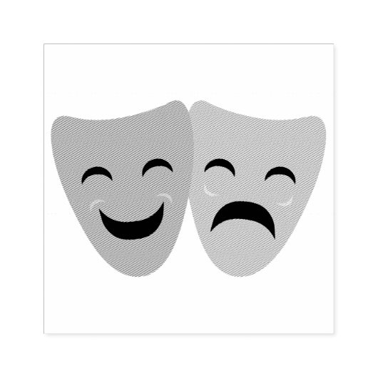 Drama Maskers Stempel (Afrduk)