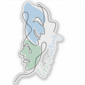 Drama Masks Custom Life is Acting Musical Theater Sticker (Voorkant)