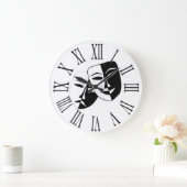 DRAMA MASKS ROMAN NUMERALS CLOCK GROTE KLOK (Huis)