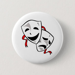 DRAMA MASKS RONDE BUTTON 5,7 CM