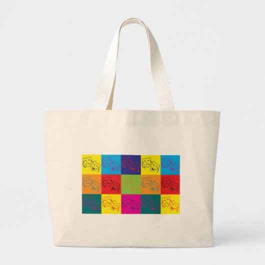 Drama Pop Art Grote Tote Bag (Voorkant)