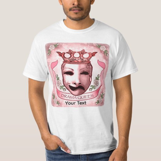 Drama Queen Acteur Masker T-Shirt (Voorkant)
