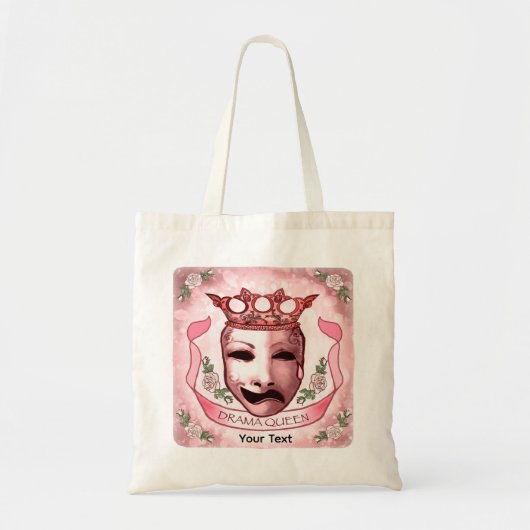 Drama Queen Acteur Masker Tote Bag (Voorkant)