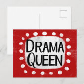 Drama Queen Briefkaart (Voorkant / Achterkant)