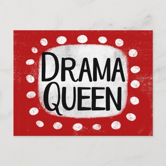 Drama Queen Briefkaart (Voorkant)