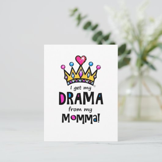 Drama Queen Briefkaart (Staand voorkant)