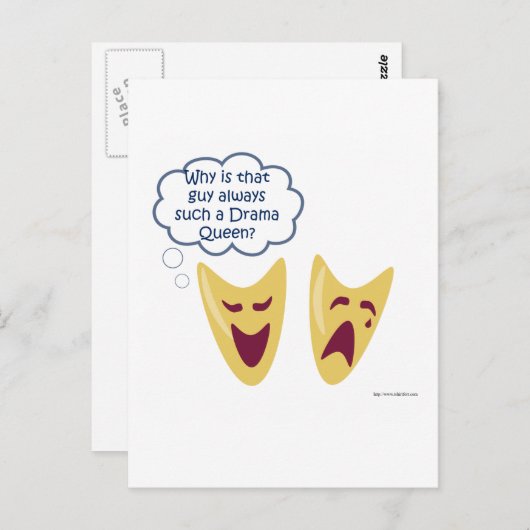 Drama Queen Briefkaart (Voorkant / Achterkant)