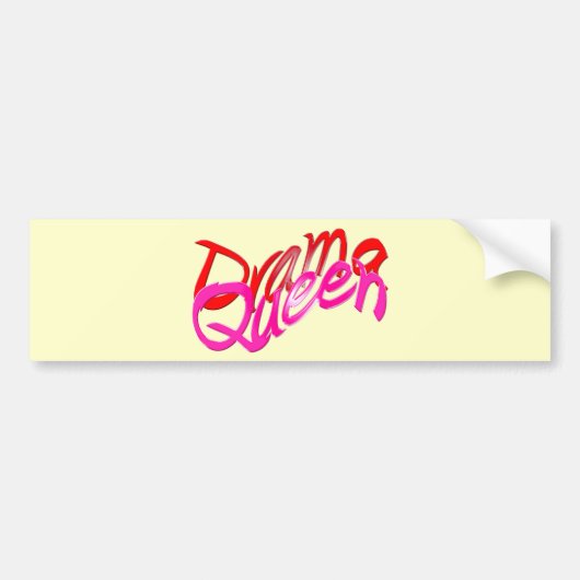 Drama Queen Bumpersticker (Voorkant)