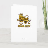 Drama Queen Comedy en Tragedie Gold Theater Mask Kaart (Achterkant)