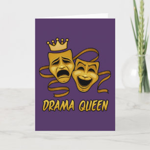 Drama Queen Comedy en Tragedie Gold Theater Mask Kaart