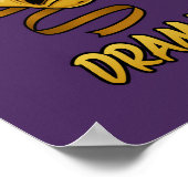 Drama Queen Comedy en Tragedie Gold Theater Mask Poster (Hoek)