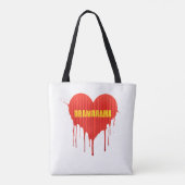Drama Queen Dramarama bleeding heart women’s Tote Bag (Achterkant)