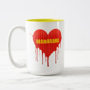 Drama Queen Dramarama bloedend hart Tweekleurige Koffiemok