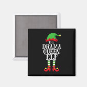 Drama Queen Elf Matching Family Group Christmas Pa Magneet (Voorkant / Achterkant)