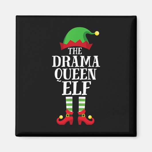 Drama Queen Elf Matching Family Group Christmas Pa Magneet (Voorkant)
