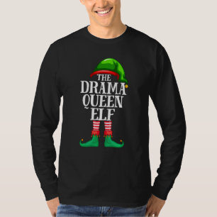 Drama Queen Elf Matching Family Kerstmis Pa T-shirt