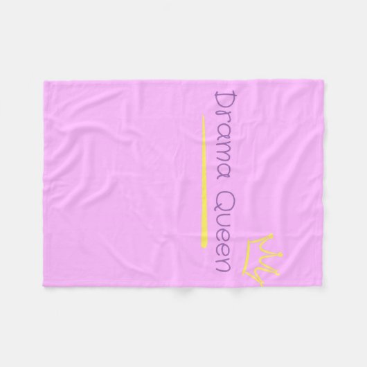 Drama Queen Fleece Deken (Voorkant (Horizontaal))