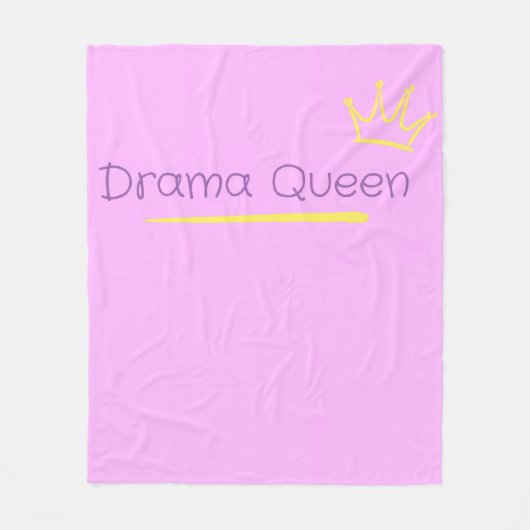 Drama Queen Fleece Deken (Voorkant)