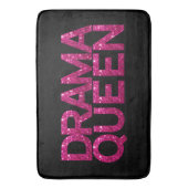 Drama Queen Hot Pink Glitter Badmat (Voorkant Verticaal)