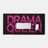 Drama Queen Hot Pink Glitter Bureaumat (Keyboard & Muis)