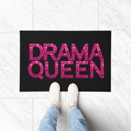 Drama Queen Hot Pink Glitter Deurmat