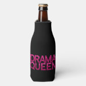 Drama Queen Hot Pink Glitter Flesjeskoeler (Fles Voorkant)