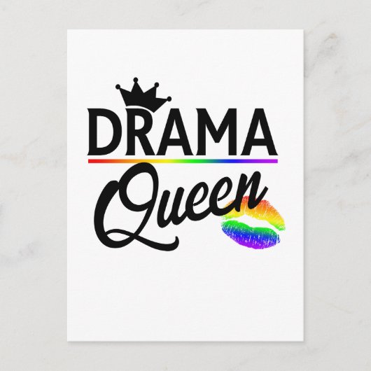 Drama Queen | LGBTQ Pride Briefkaart (Voorkant)