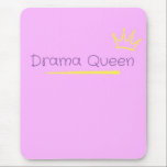 Drama Queen Muismat<br><div class="desc">This design is a playful, minimalist graphic featuring a "Drama Queen" theme with a hand-drawn, whimsical aesthetic. The design leans heavily into a "Soft Girl" aesthetic. By using high-contrast colors (yellow against pink) and sketchy line work, it captures a sense of personality and confidence without being overly formal. Perfect gift...</div>