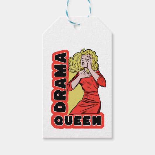 Drama Queen omdat alles me te veel opwindt Cadeaulabel (Voorkant)
