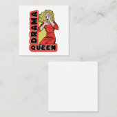 Drama Queen, omdat alles me te veel opwindt Vierkante Visitekaartje (Voorkant / Achterkant)