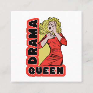 Drama Queen omdat alles me teveel opwondt Vierkante Visitekaartje
