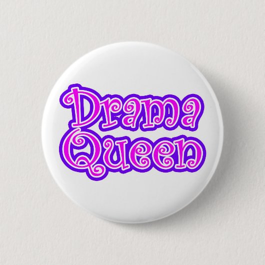 Drama Queen Ronde Button 5,7 Cm (Voorkant)